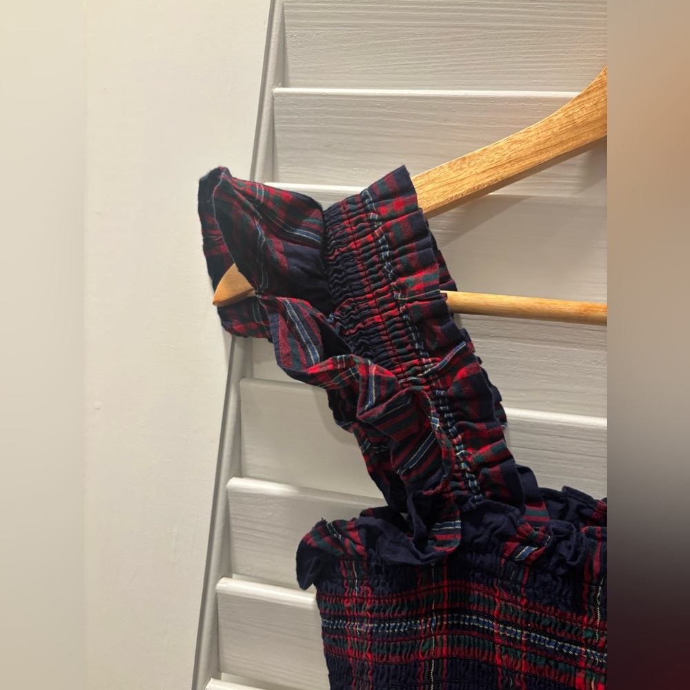 HILL HOUSE The Ellie Nap Dress Tartan Plaid Cotton Midi Size XS - Picture 8 of 10